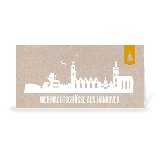 [WP10756] Karte: Skyline modern - Hannover (Wir gestalten gratis für Dich)