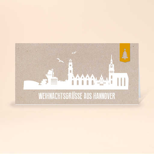 [WP10756] Karte: Skyline modern - Hannover (Wir gestalten gratis für Dich)