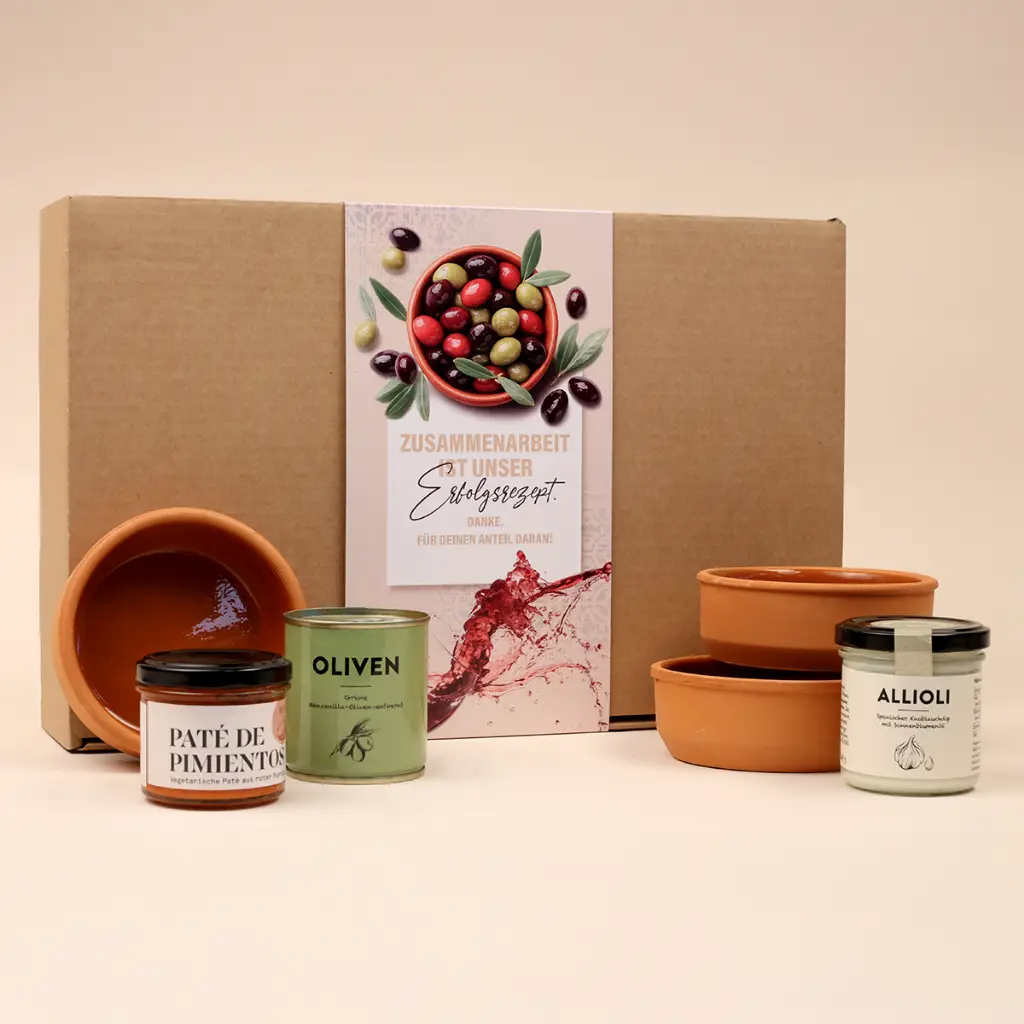 Tapas-Geschenkset "Zusammenarbeit ist unser Erfolgsrezept"