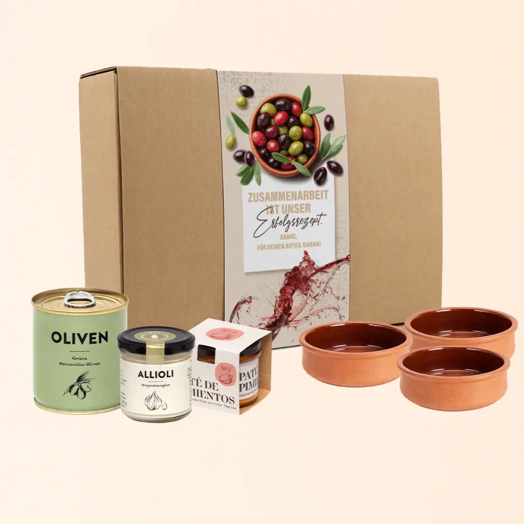 Tapas-Geschenkset "Zusammenarbeit ist unser Erfolgsrezept"