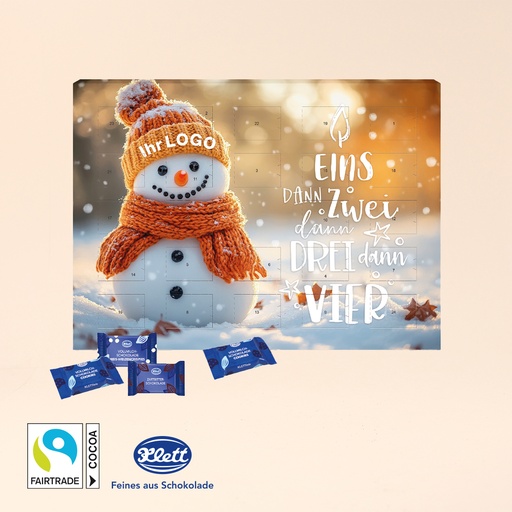 [95157] Wand-Adventskalender mit Klett Fairtrade® Schokolade 
