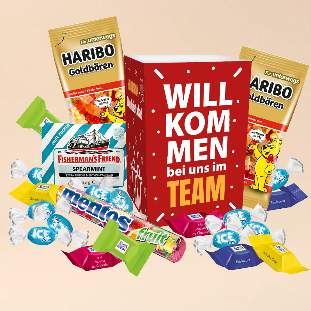 Süße Onboarding-Box "Willkommen im Team"