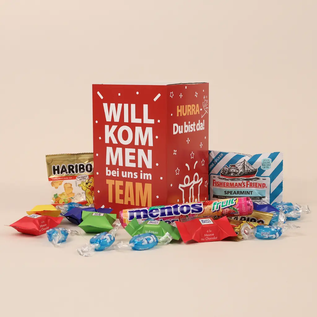 Süße Onboarding-Box "Willkommen im Team"