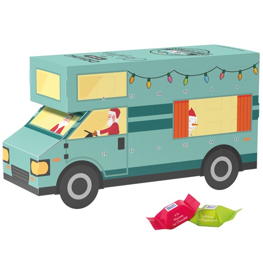 [1311-RS] Adventskalender Wohnmobil, Ritter SPORT Schokowürfel 