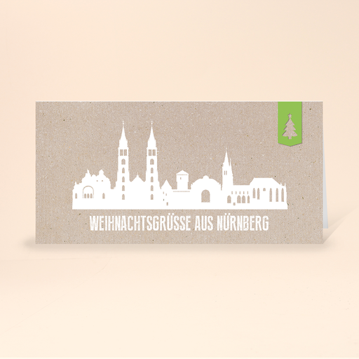 [WP10766] Karte: Skyline modern - Nürnberg (Wir gestalten gratis für Dich)