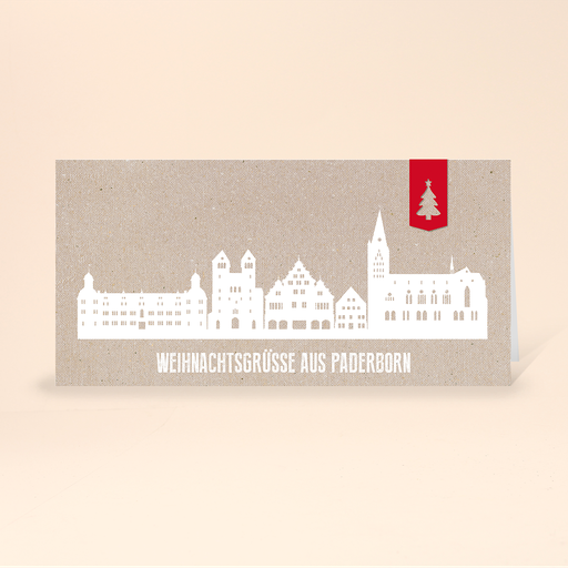 [WP10767] Karte: Skyline modern - Paderborn (Wir gestalten gratis für Dich)