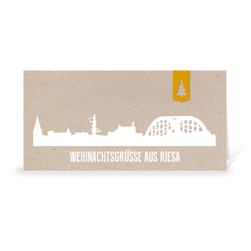 [WP10770] Karte: Skyline modern - Riesa (Wir gestalten gratis für Dich)