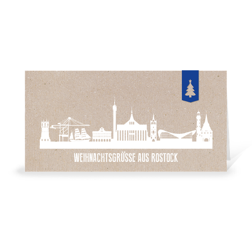 [WP10771] Karte: Skyline modern - Rostock (Wir gestalten gratis für Dich)