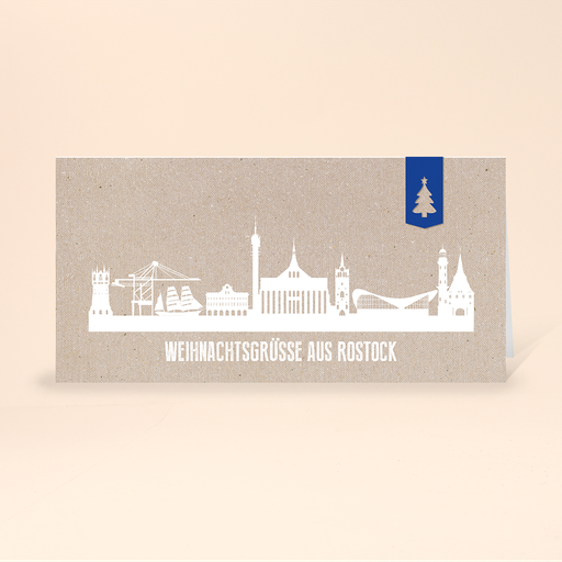 [WP10771] Karte: Skyline modern - Rostock (Wir gestalten gratis für Dich)