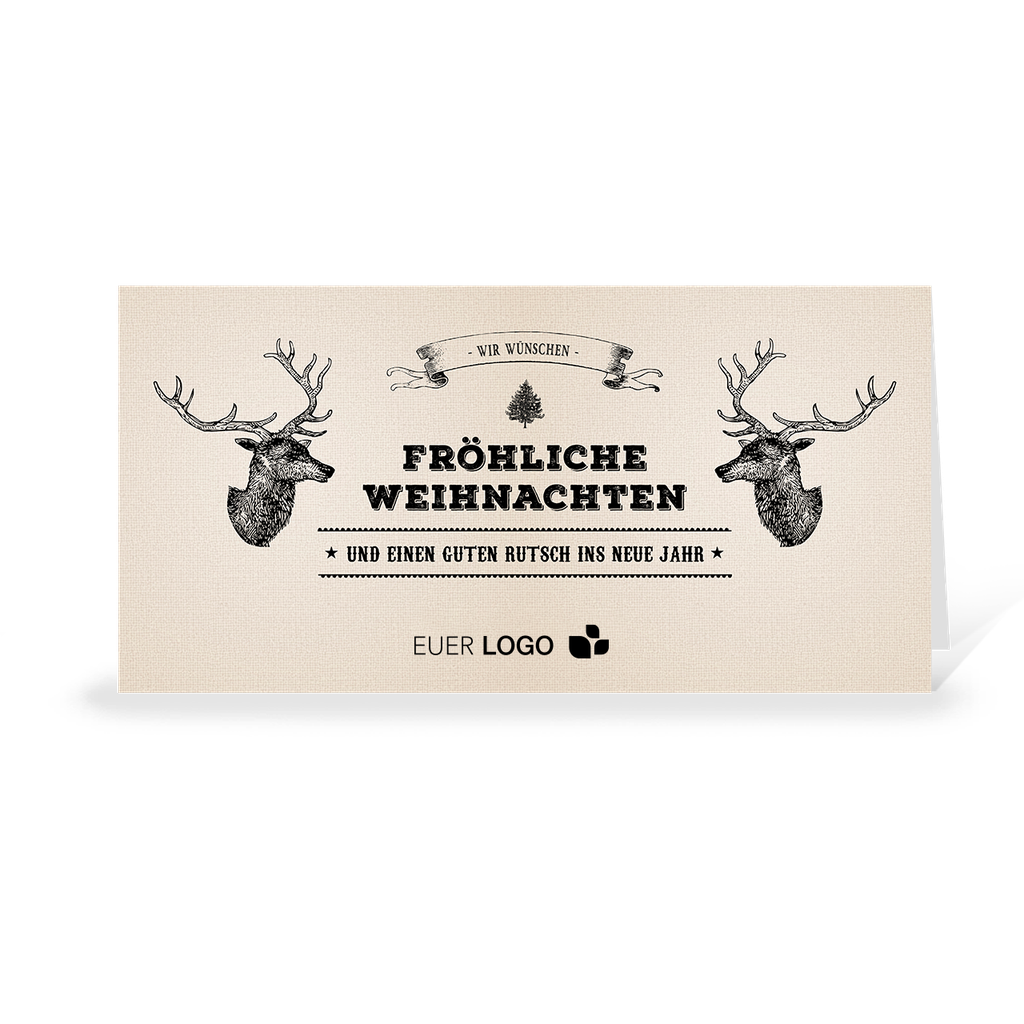 Karte: Retro Old Christmas - Karte