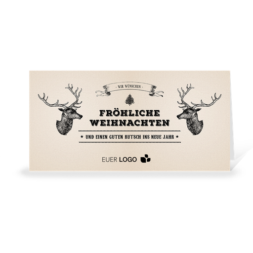 [WP5079] Karte: Retro Old Christmas - Karte (Wir gestalten gratis für Dich)