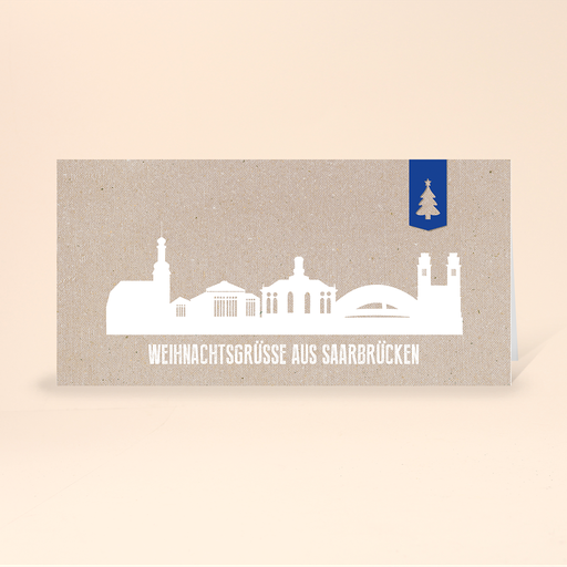 [WP10772] Karte: Skyline modern - Saarbrücken (Wir gestalten gratis für Dich)