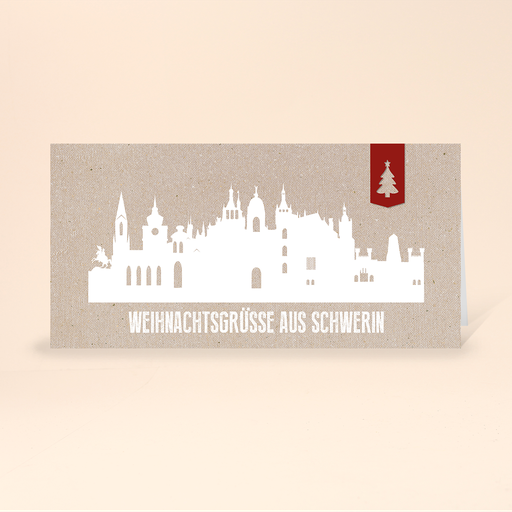 [WP10773] Karte: Skyline modern - Schwerin (Wir gestalten gratis für Dich)