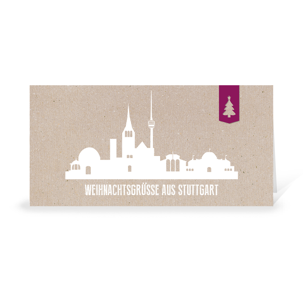 Karte: Skyline modern - Stuttgart