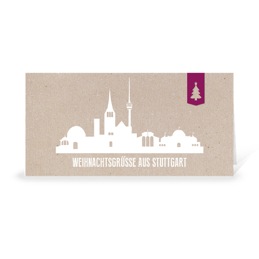 [WP10774] Karte: Skyline modern - Stuttgart (Wir gestalten gratis für Dich)