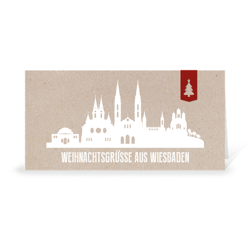 [WP10776] Karte: Skyline modern - Wiesbaden (Wir gestalten gratis für Dich)