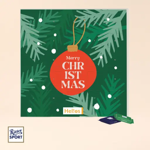 [1093-R] Wand Adventskalender quadratisch, Ritter Sport