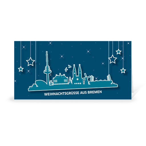 [WP10779] Karte: Skyline pop - Bremen (Wir gestalten gratis für Dich)