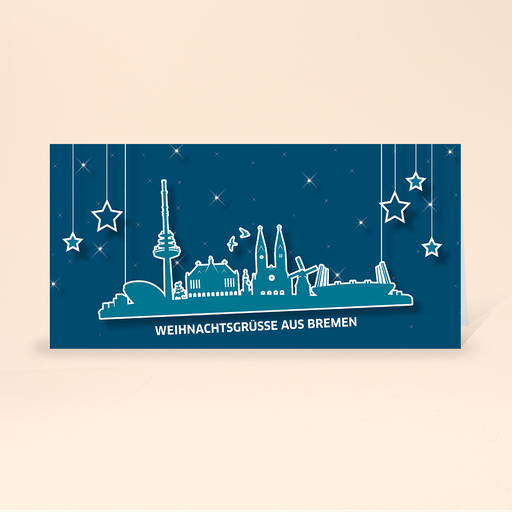 [WP10779] Karte: Skyline pop - Bremen (Wir gestalten gratis für Dich)