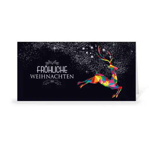 [WP2479] Karte: Prisma - Hirsch (Blanko Karte ohne Eindruck)