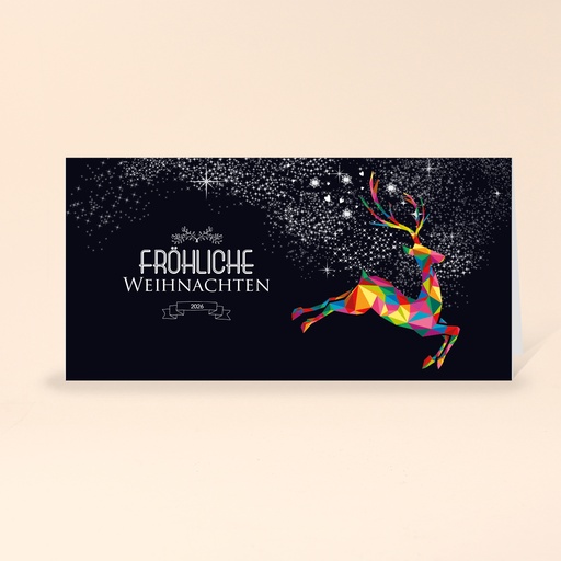 [WP2479] Karte: Prisma - Hirsch (Blanko Karte ohne Eindruck)