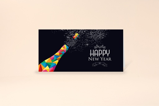 [WP2475] Karte: Prisma - Champagner (Wir gestalten gratis für Dich)