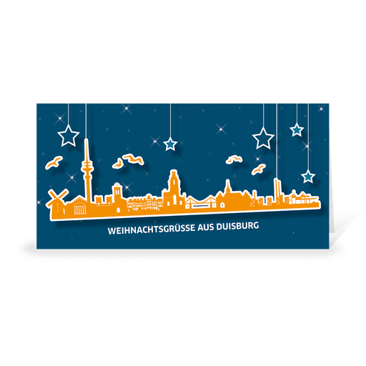 [WP10783] Karte: Skyline pop - Duisburg (Wir gestalten gratis für Dich)