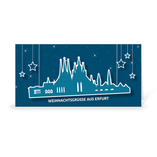 [WP10784] Karte: Skyline pop - Erfurt (Wir gestalten gratis für Dich)