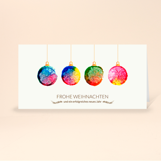 [WP2371] Karte: Aquarell - Kugeln (Wir gestalten gratis für Dich)