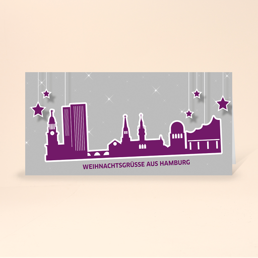 [WP10788] Karte: Skyline pop - Hamburg (Wir gestalten gratis für Dich)