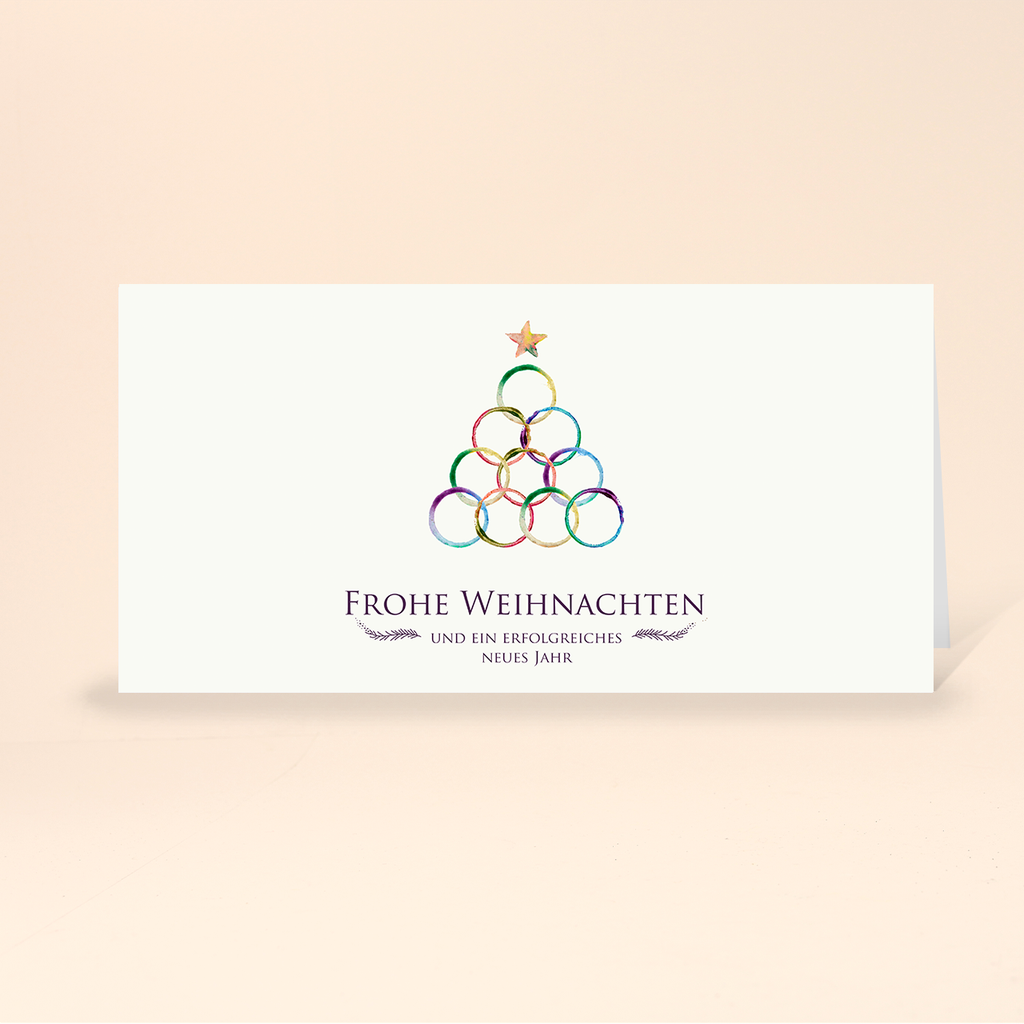 Karte: Aquarell - Weihnachtsbaum