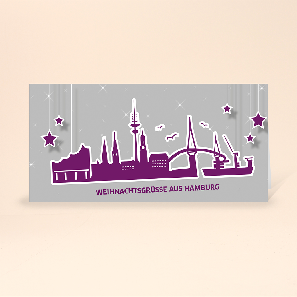 Karte: Skyline pop - Hamburg Hafen