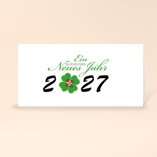 [WP2427] Karte: Glücklich - Kleeblatt (Wir gestalten gratis für Dich)