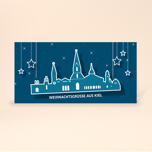 [WP10792] Karte: Skyline pop - Kiel (Wir gestalten gratis für Dich)