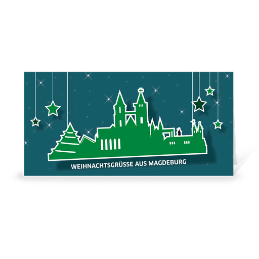 [WP10796] Karte: Skyline pop - Magdeburg (Wir gestalten gratis für Dich)