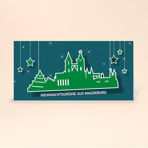 [WP10796] Karte: Skyline pop - Magdeburg (Wir gestalten gratis für Dich)