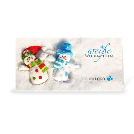 [WP2543] Karte: Schneemänner (Wir gestalten gratis für Dich)