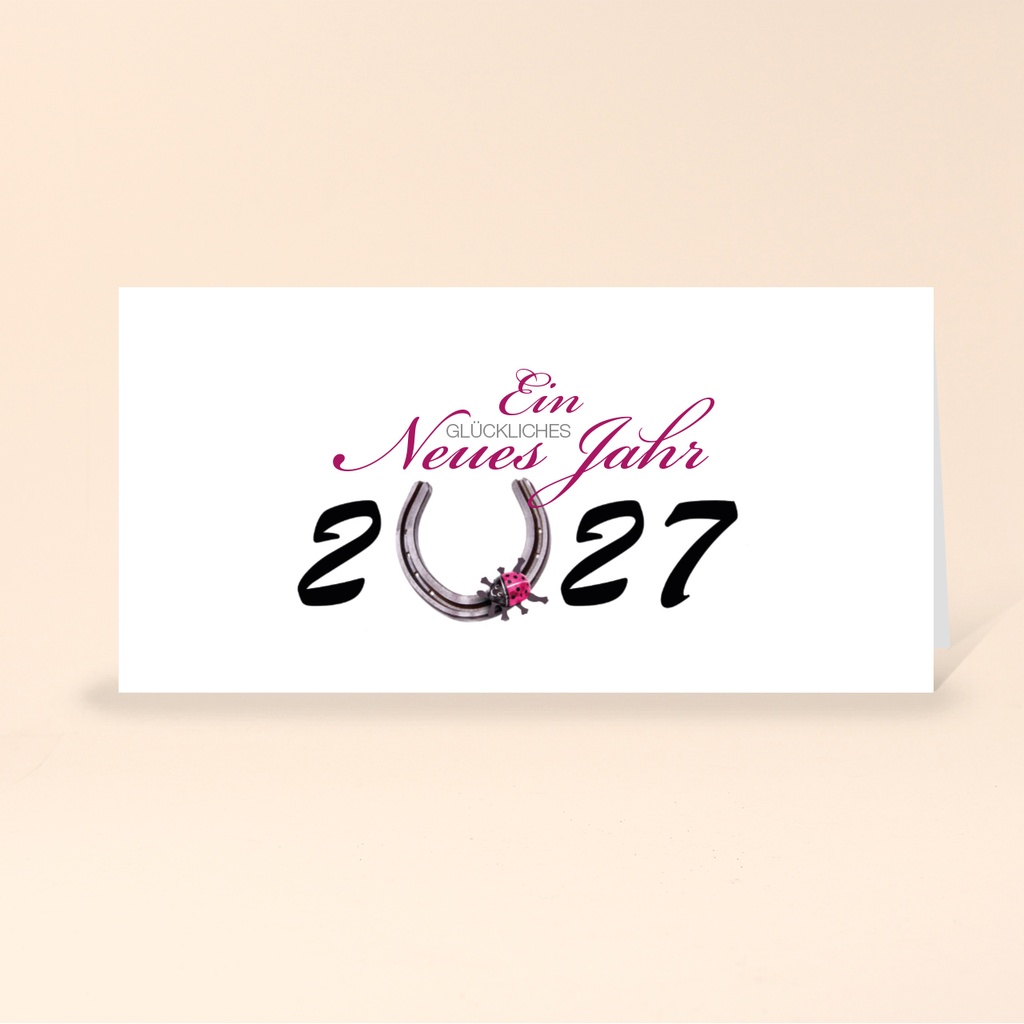 Karte: Glücklich - Hufeisen