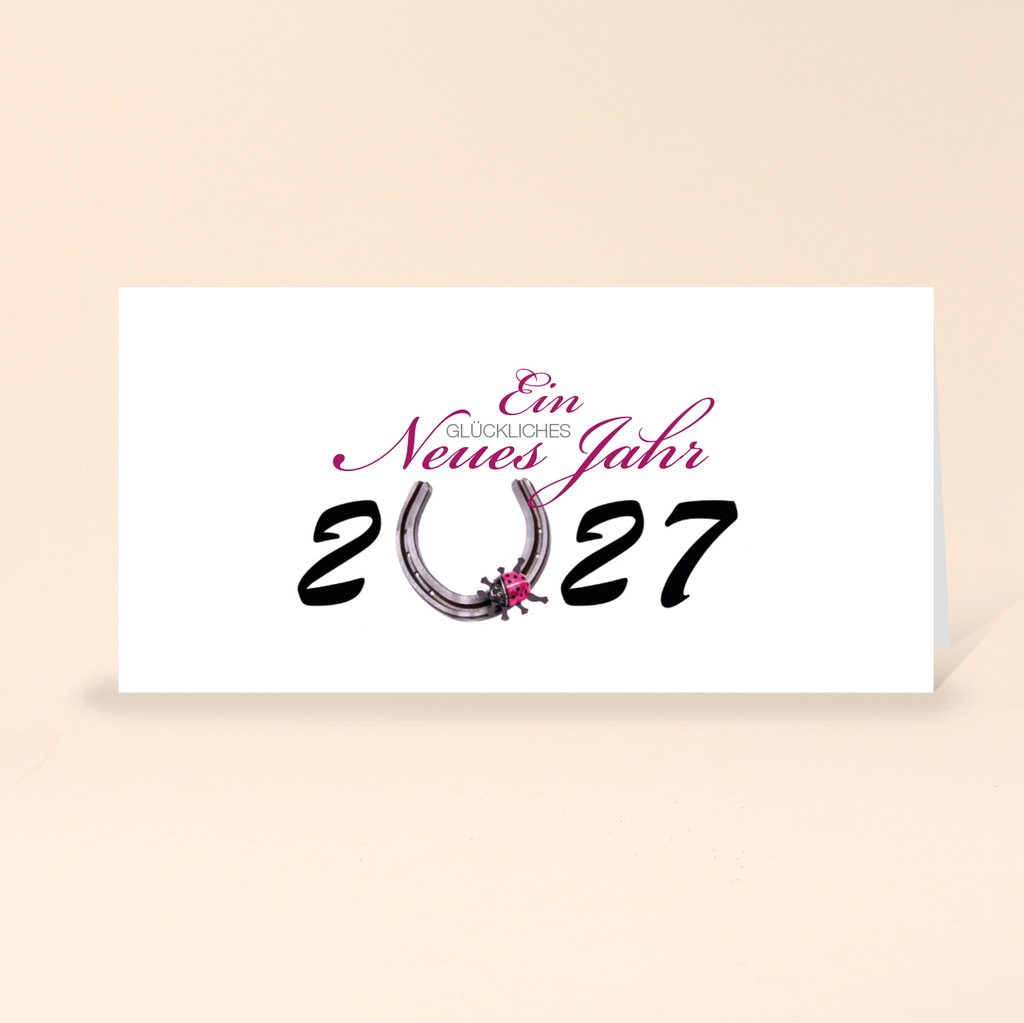 Karte: Glücklich - Hufeisen