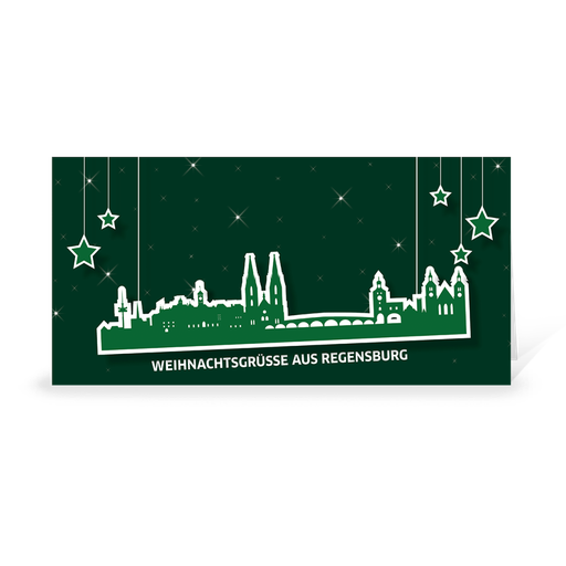 [WP10808] Karte: Skyline pop - Regensburg (Wir gestalten gratis für Dich)