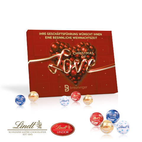 [95322] Tisch-Adventskalender Lindt Kugeln "Gourmet Edition"