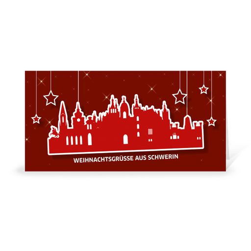 [WP10812] Karte: Skyline pop - Schwerin (Wir gestalten gratis für Dich)