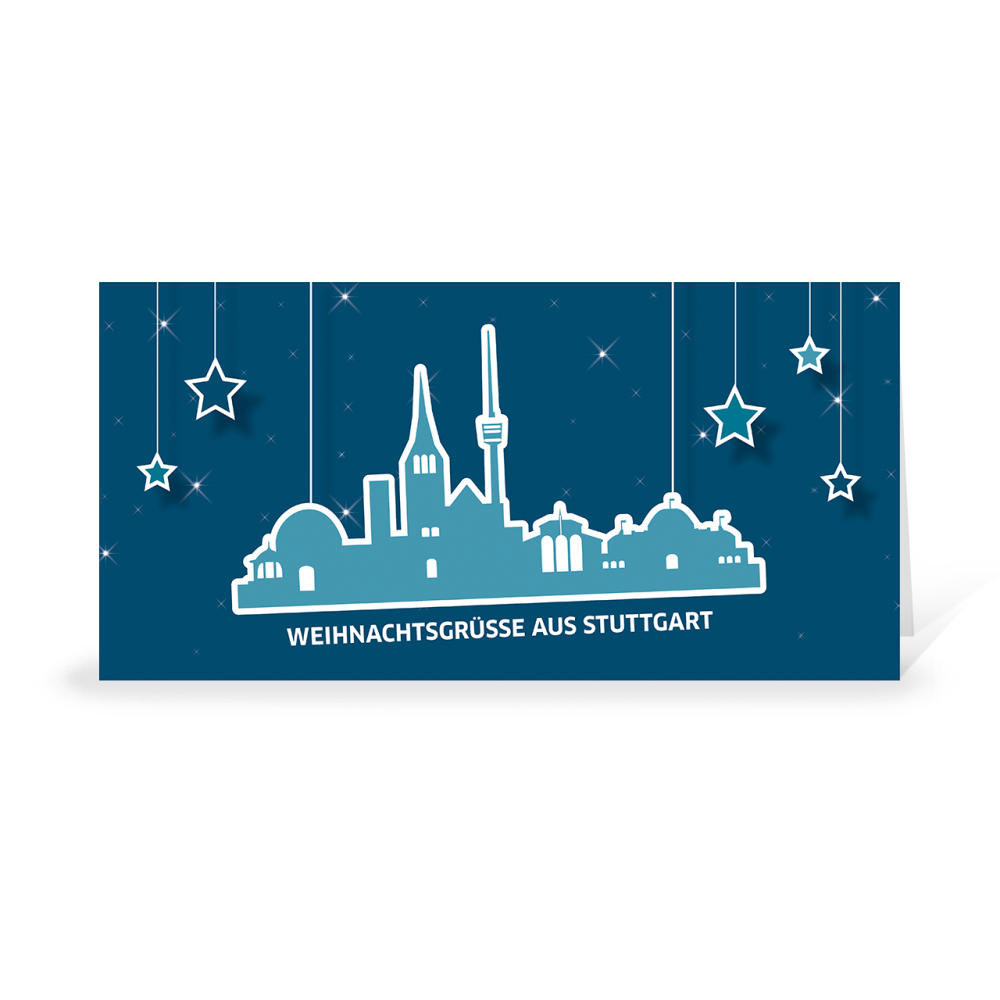 Karte: Skyline pop - Stuttgart