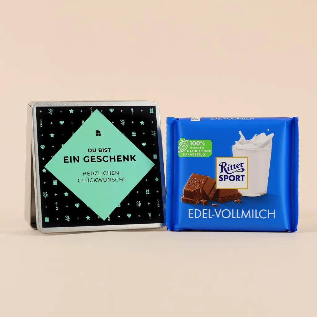 Du bist ein Geschenk "Herzlichen Glückw." - RS Dose