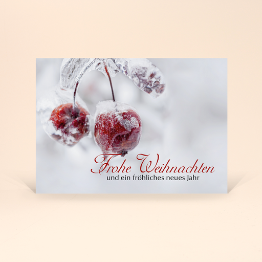 [P2399] Karte: Postkarte Eiskalter Zauber - Vogelbeeren (Wir gestalten gratis für Dich)
