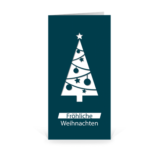 [WP5117] Karte: 3D Baum negativ (Wir gestalten gratis für Dich)