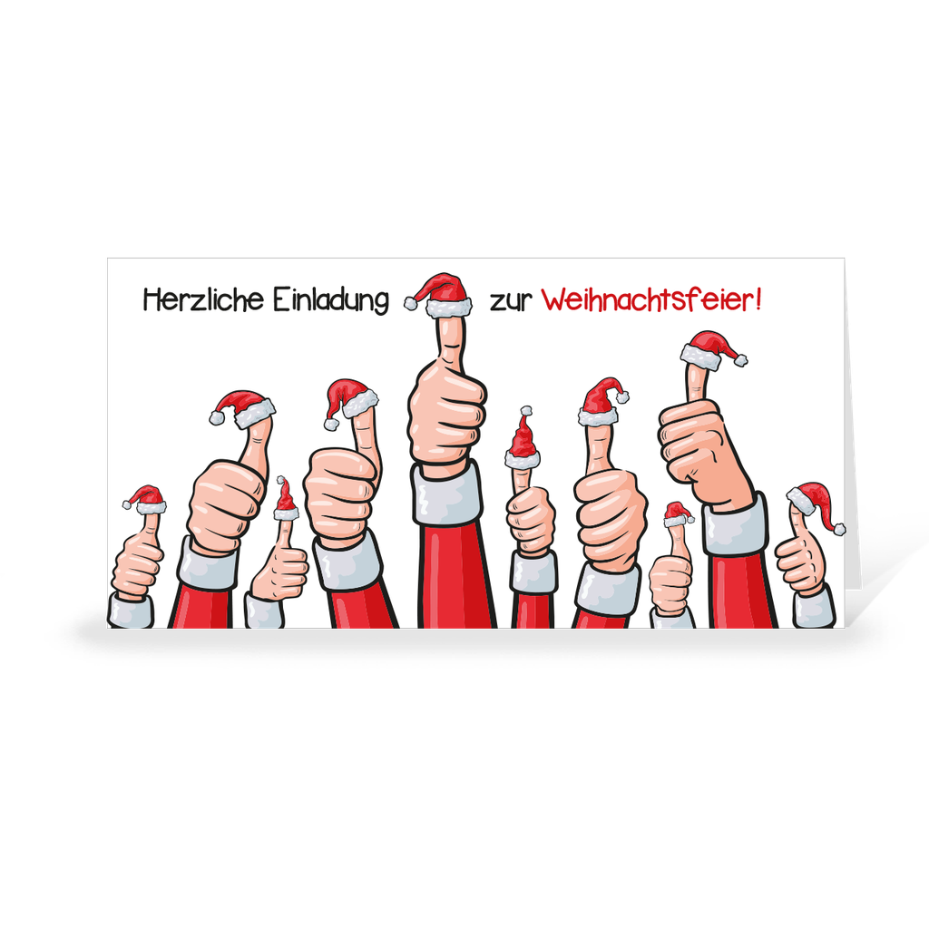 Karte: Einladungskarte "Daumen hoch"