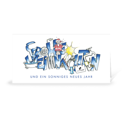 [WP10826] Karte: Branchenbildnis - Sanitär/Heizung/Klima (Wir gestalten gratis für Dich)