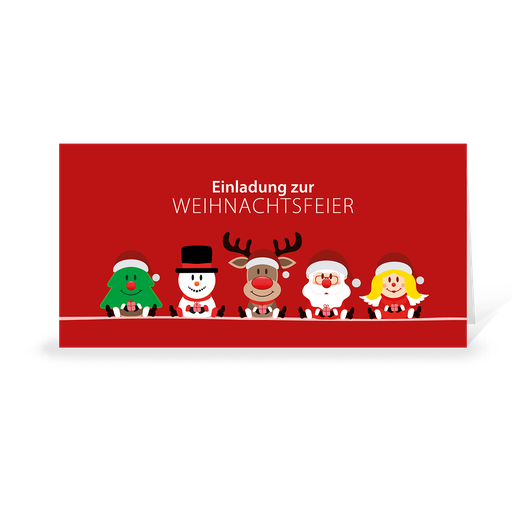 [WP11640] Karte: Einladungskarte "Weihnachtsteam Team" (Wir gestalten gratis für Dich)