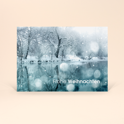 [P1528] Karte: Postkarte Winterlandschaft (Wir gestalten gratis für Dich)
